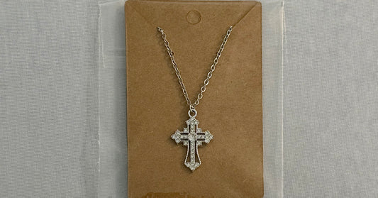 silver cross necklace