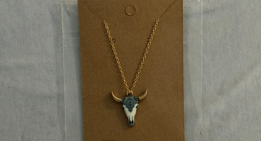 gold cattle head flower pendants