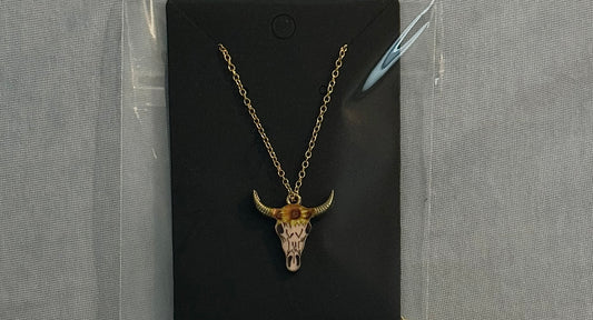 gold cattle head flower pendants