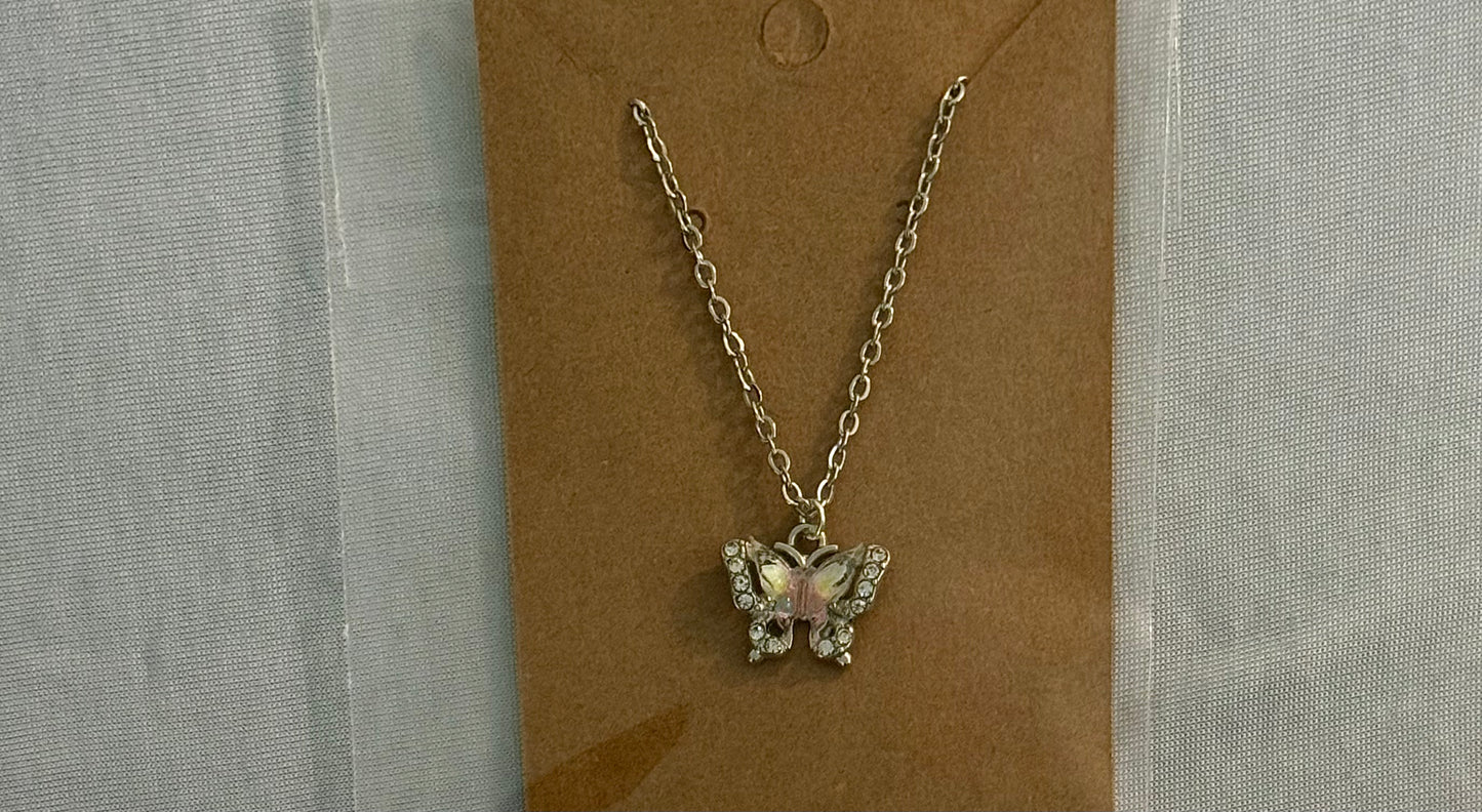 opal butterfly pendant