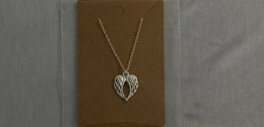 silver angel wing pendant