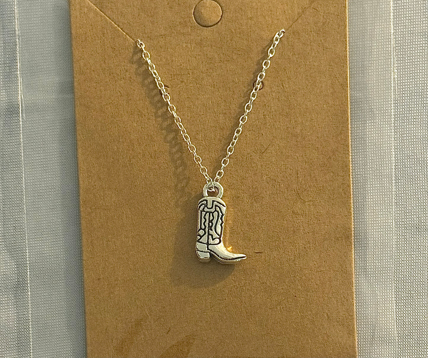 cowboy boot necklace