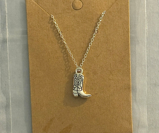 cowboy boot necklace