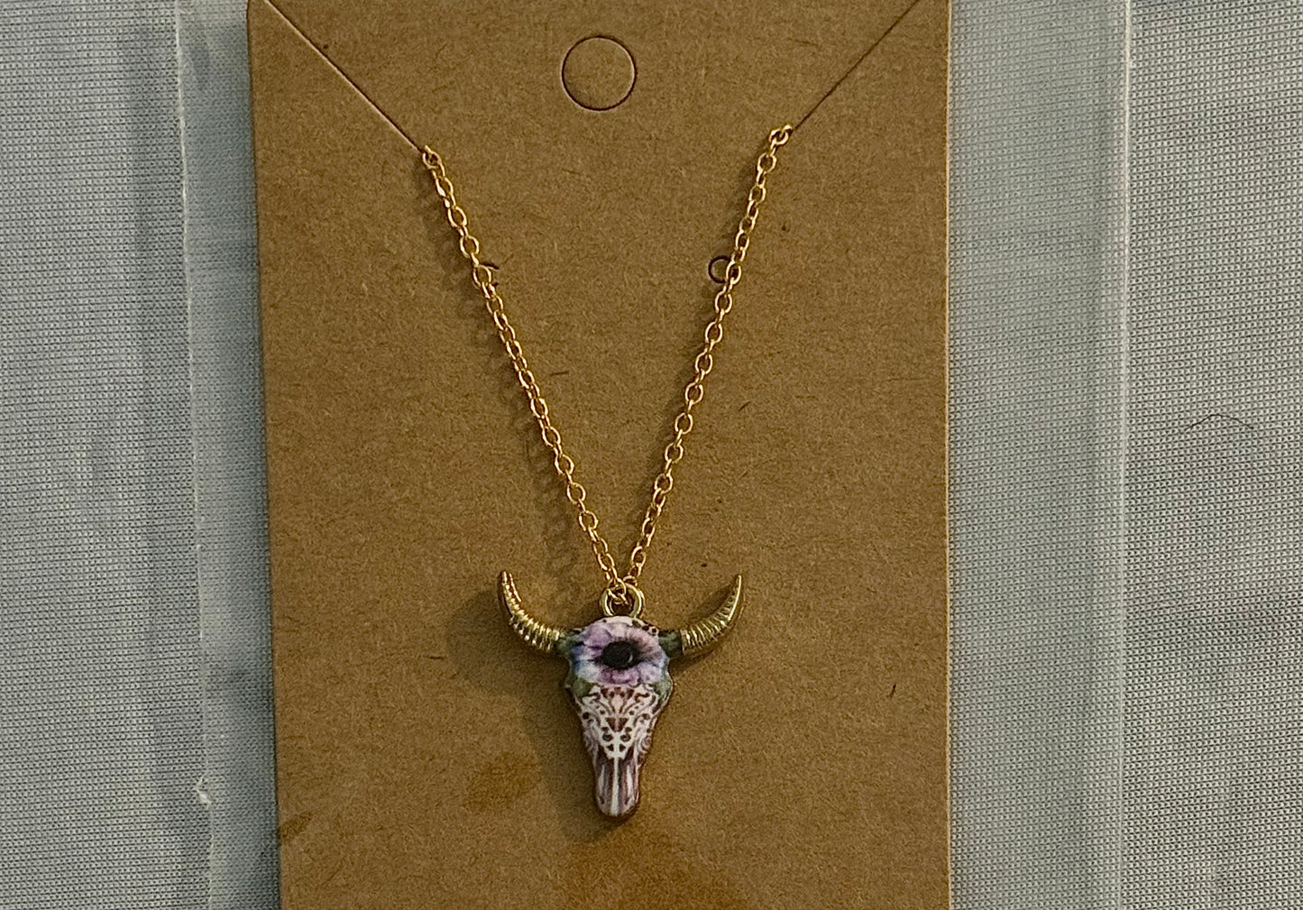 gold cattle head flower pendants