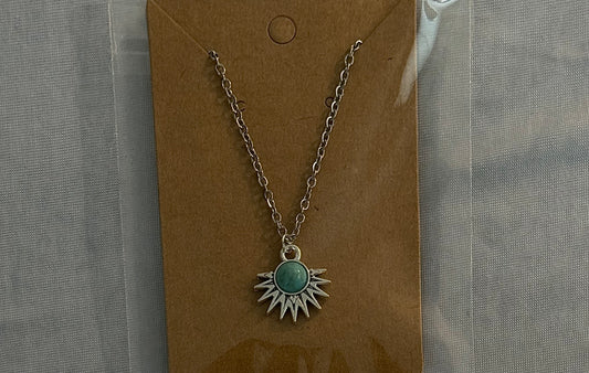 turquoise sun necklace